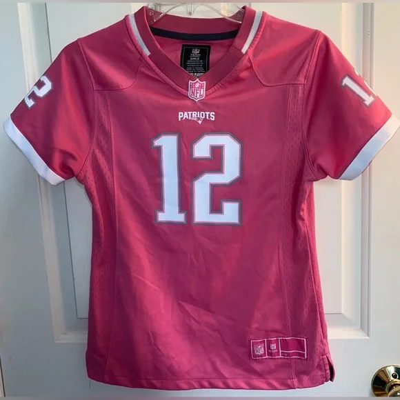 Girls pink tom brady jersey 2025